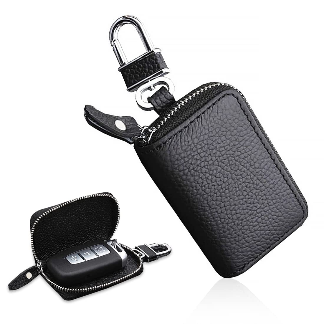 PALAY Car Key Case Protection Leather Car Smart Keychain Coin Holder Auto Remote Car Key Holder for Women and Men Gifts for Men(8.5x5.2CM) PALAY Car Key Case Protection Leather Car Smart Keychain Coin Holder Auto Remote Car Key Holder for Women and Men Gifts for Men(8.5x5.2CM)